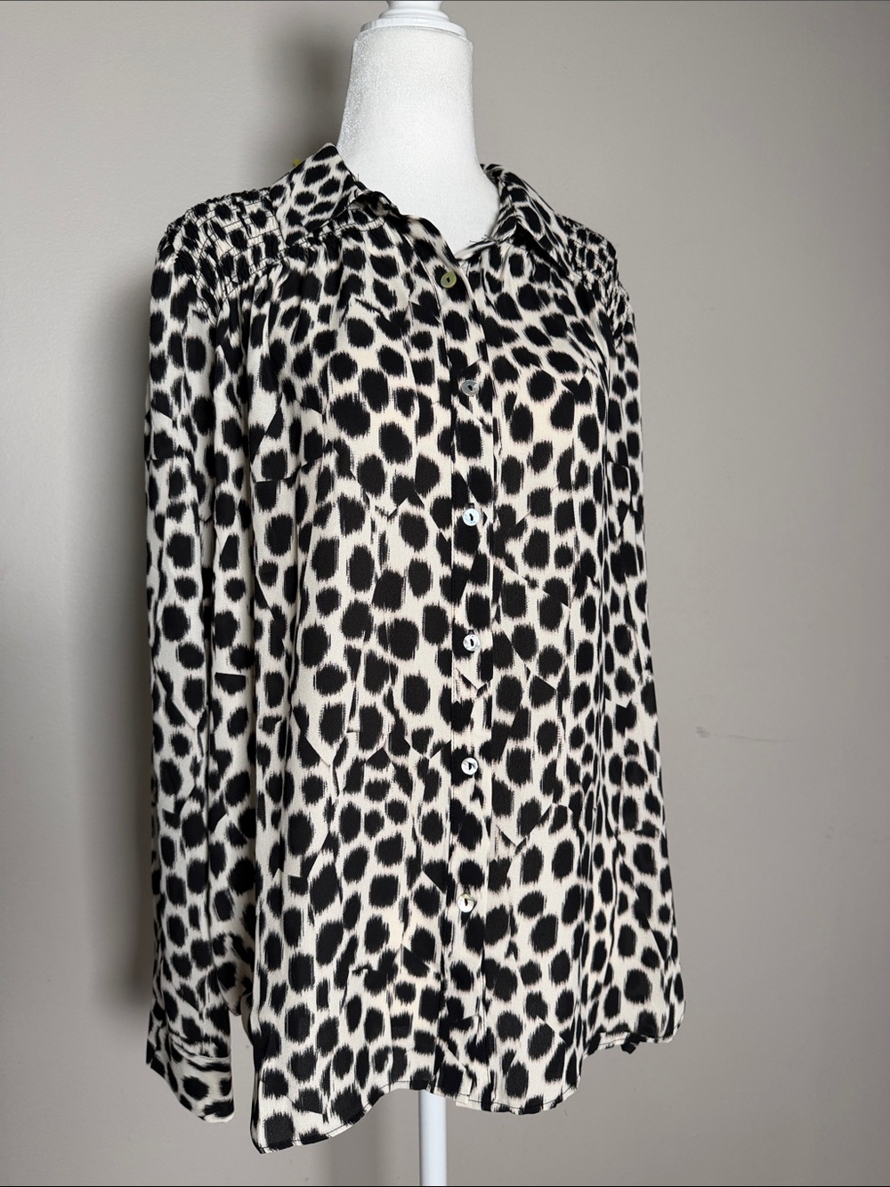Rose & Olive Animal-Print Button Down Shirt